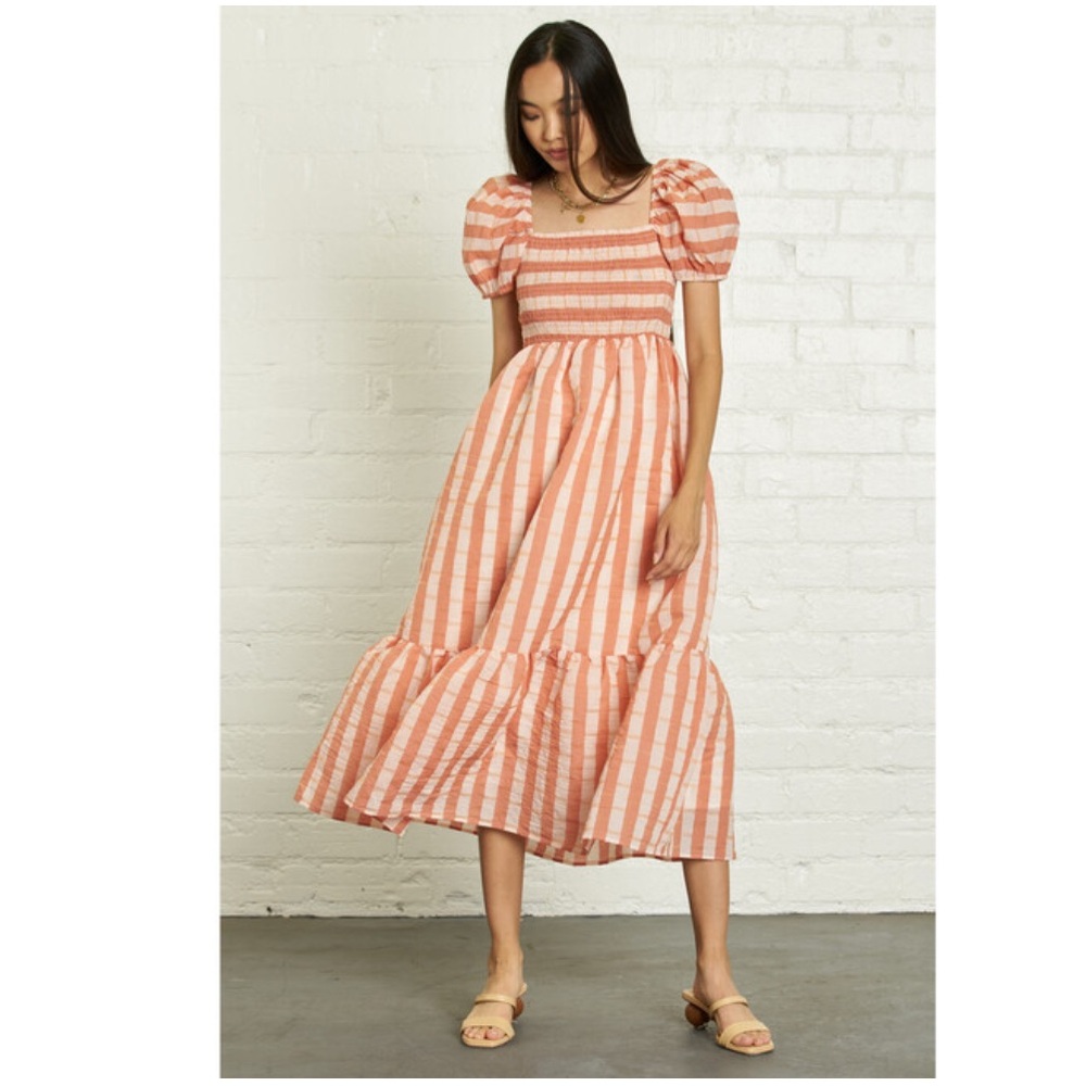 DRA Women’s Nicole Dress in Peach Stripe Size XS